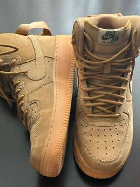 Nike Air Force 1 High Top  Sneakers — Tan 7Y (8.5 women’s)